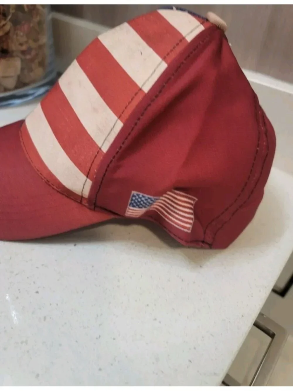 Stars and Stripes Trucker Hat Cap Snapback Wembley USA Flag Patriotic Red White